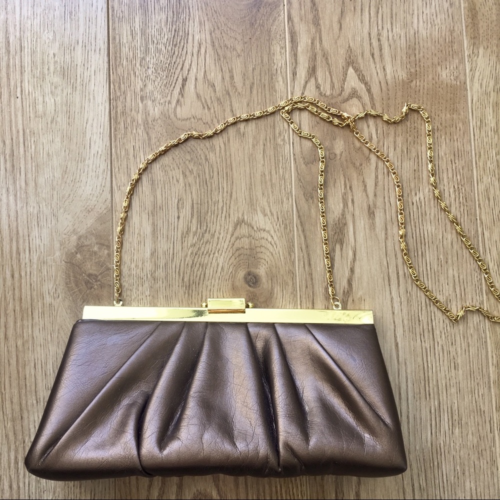 Convertible Clutch to crossbody In Gorgeous Bronze by JESSICA McCLINTOCK